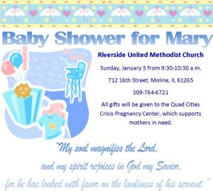 baby shower for mary